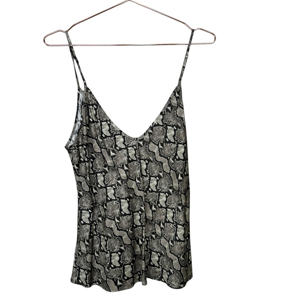 NEW L’Agence Lexi Snake Print Satin Cami Top Size Large - Picture 3 of 5